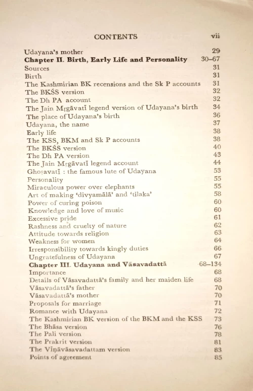 The Story of King Udayana as Gleaned from Sanskrit, Pali & Prakrit Sources